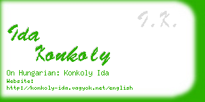 ida konkoly business card